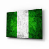 Flag of Nigeria Glass Wall Art.